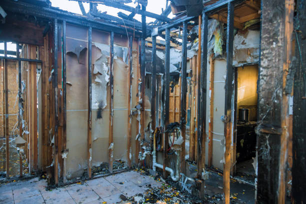 Professional Fire Damage Repair technician working in Amery, WI